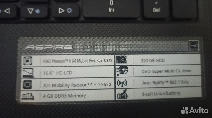 Ноутбук Acer Aspire 5552G