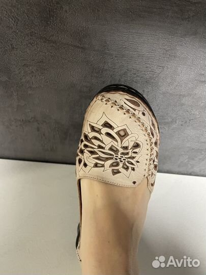 Балетки натуральная кожа 38