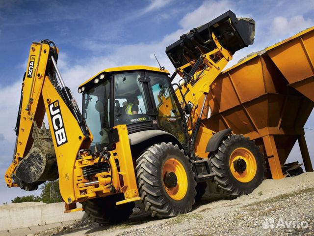Аренда экскаватора погрузчика Услуги трактора JCB