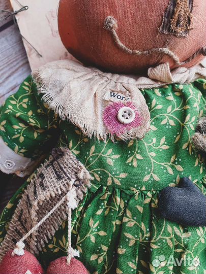 Кукла тильда ручной работы. Осенний декор. Тыква