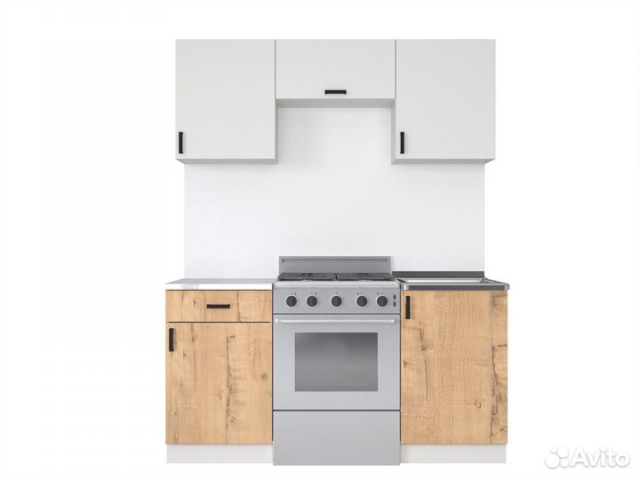 Кухонный гарнитур Легенда-39 Белый/Дуб Крафт Б-4