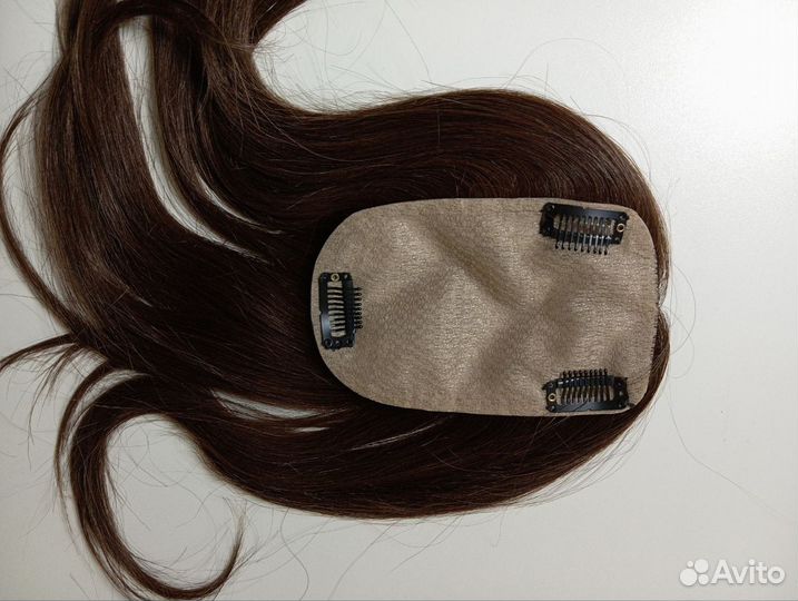 Накладка из натуральных волос с имитацией кожи