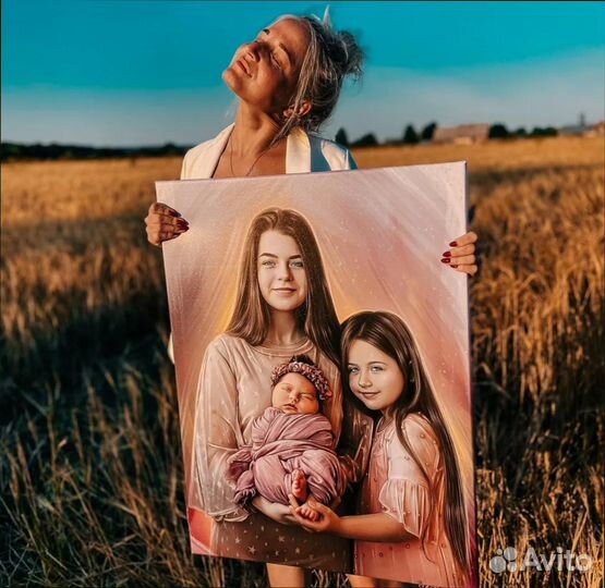 Портрет по фото 30на40 см