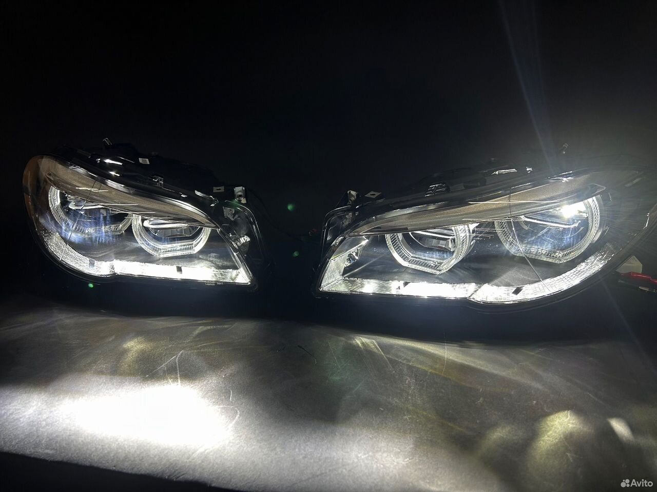 Передние LED фары на bmw f10