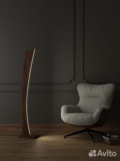 Напольный светильник из массива Дуба