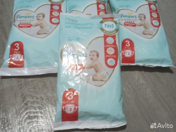 Подгузники трусики pampers premium care 3 8шт