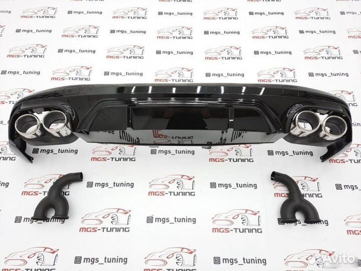 Диффузор с насадками на Q5 16-н.в стиль SQ5 Chrome