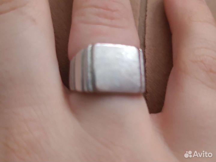 Кольцо серебро