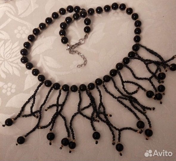 Колье чоппер из натуральных камней Hand made