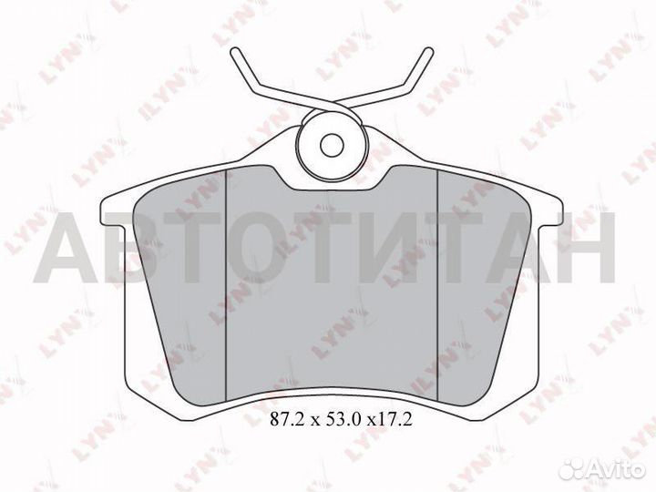 Колодки тормозные дисковые зад audi A3 R lynxauto