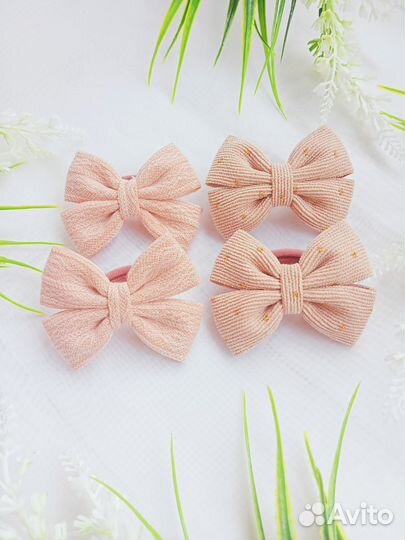 Осенние бантики резиночки заколки