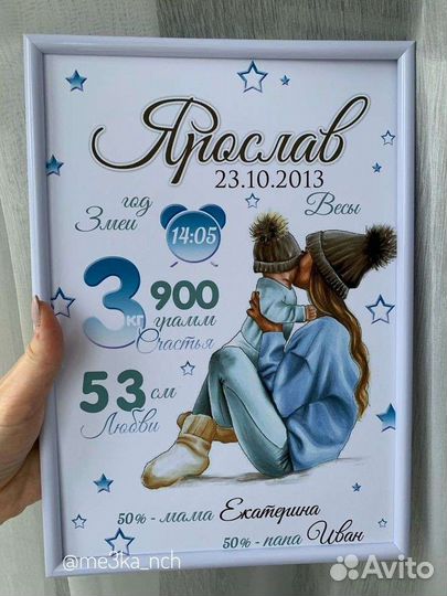 Метрика для новорожденных