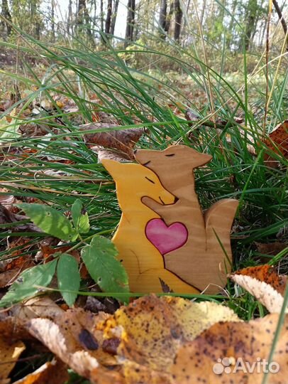 Семейный пазл из натурального дерева