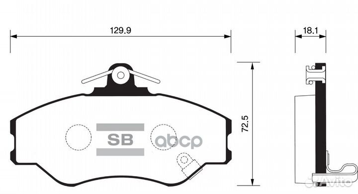 Колодки тормозные дисковые передние SP1072 Sangsin