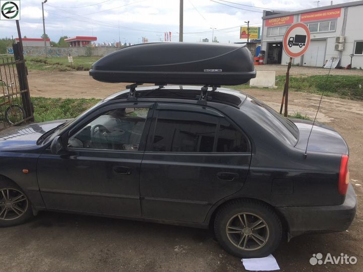 Автобокс На крышу Хендай Акцент (Hyundai Accent)