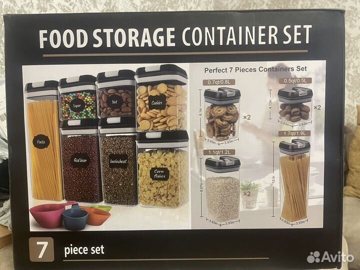 Набор контейнеров для еды продуктов 7шт