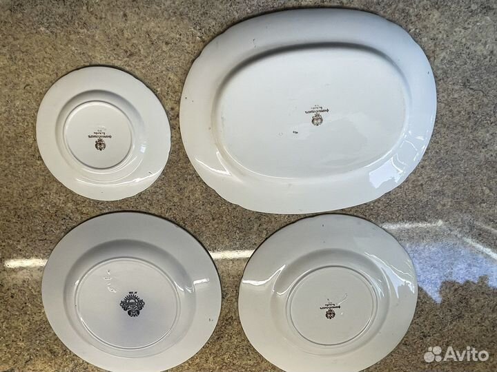 Тарелки Гарднер клеймо Птица воробей Кузнецов