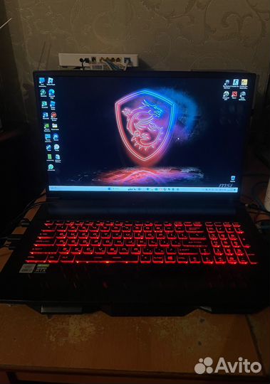 Игровой ноутбукmsi GF75Thin 10UD-RTX3050ti core i7