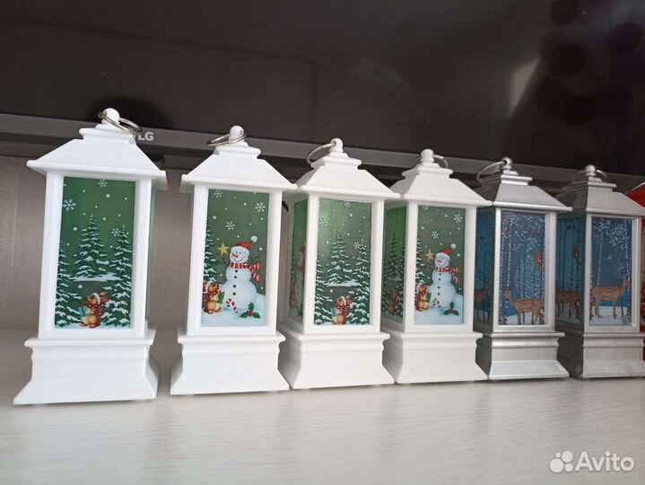 Новогодний фонарик рождественская свеча светильник