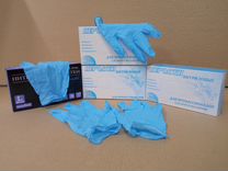 Перчатки нитриловые синие, размер XS,S,M,L