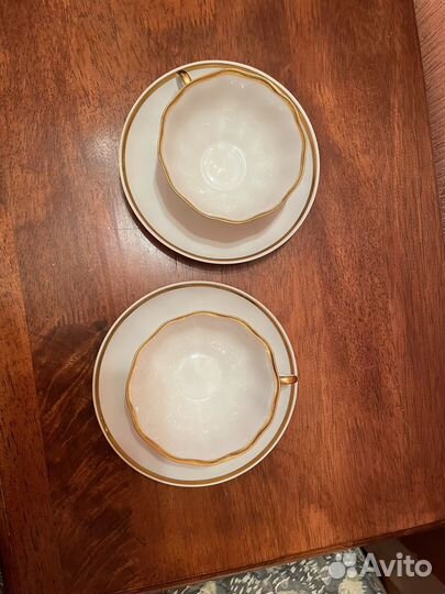 Чайная пара Дулево, фарфор, СССР
