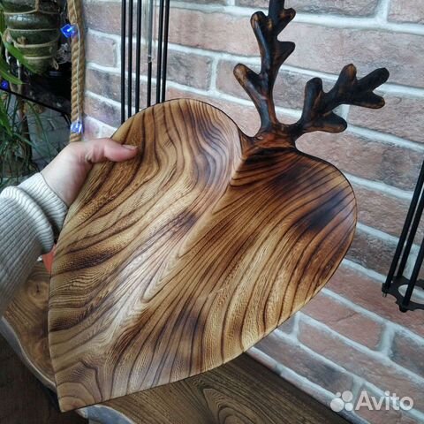 Блюдо из дерева вяз