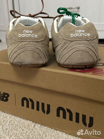 Кроссовки new balance x miu miu натуральная замша