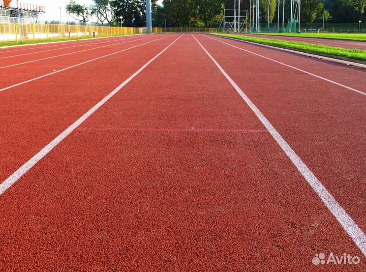 Укладка бесшовного покрытия из резиновой крошки