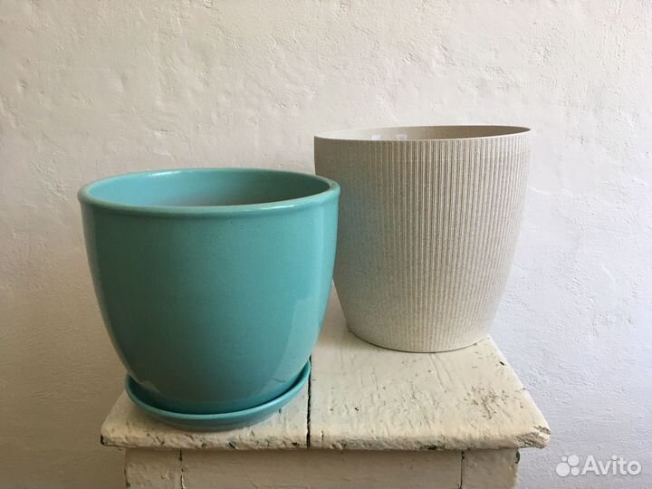 Горшки для цветов большие 17 и 20,5 см