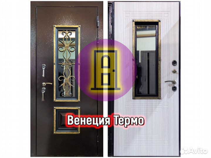 Дверь с терморазрывом и стеклопакетом