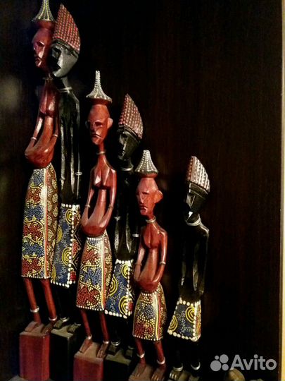 Африканские статуэтки из дерева 6 шт