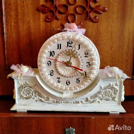Часы в стиле шебби шик винтаж
