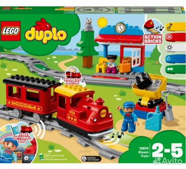 Lego duplo поезд на паровой тяге