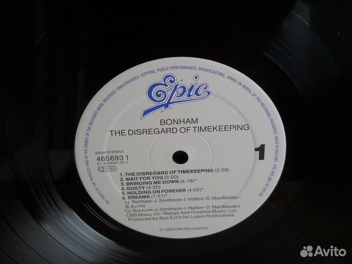 Bonham (led zeppelin) 1989г оригинал