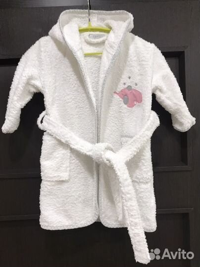 Махровый халат и пончо набор детский 86-92 р-р