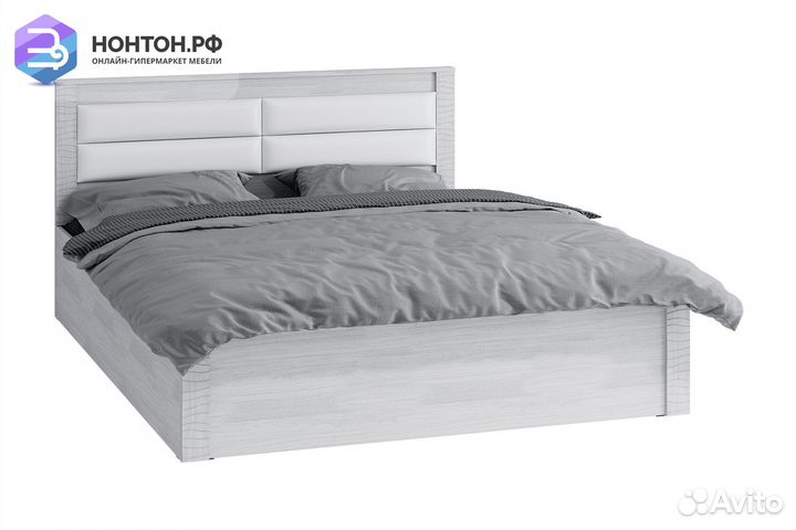 Кровать Монако 1.6 м ясень белый