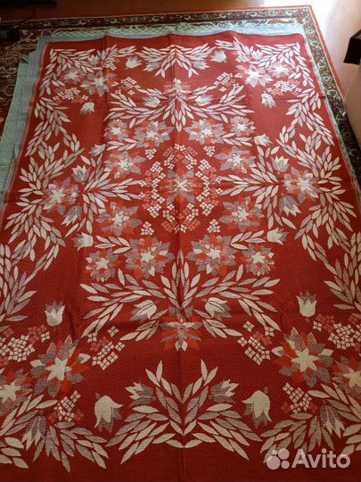 Покрывало жаккардовое полулён СССР