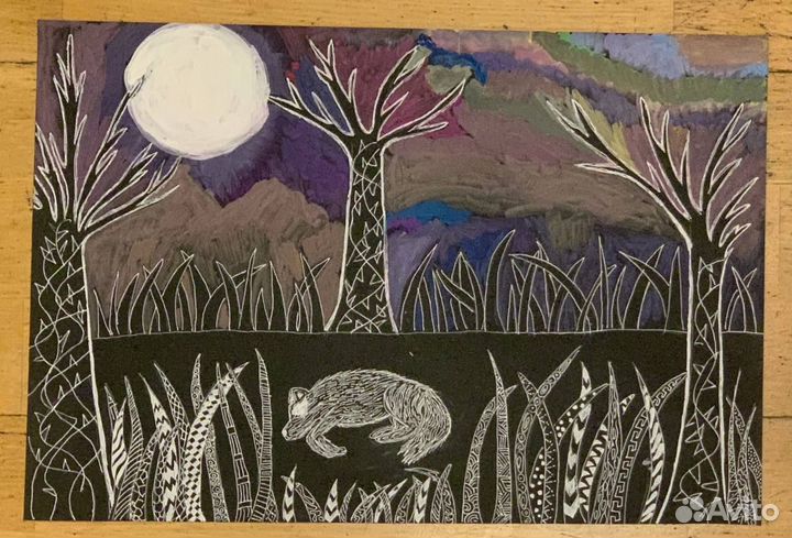 Старая детская картина