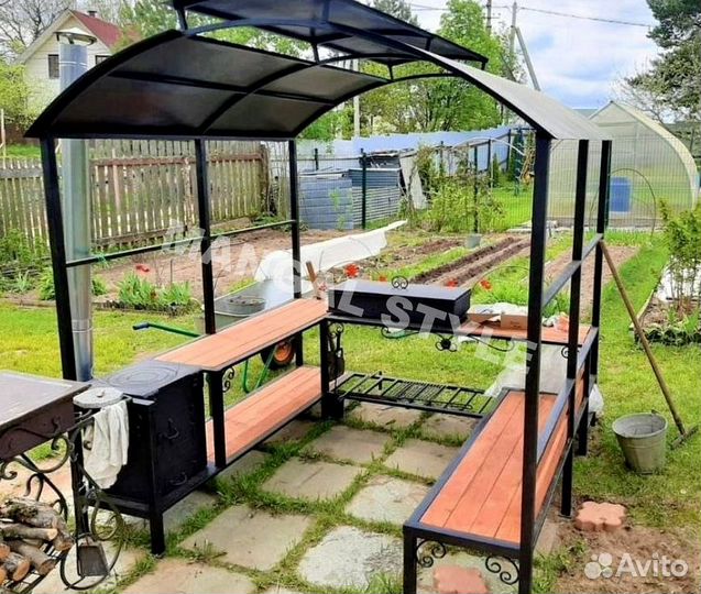 Мангал с крышей