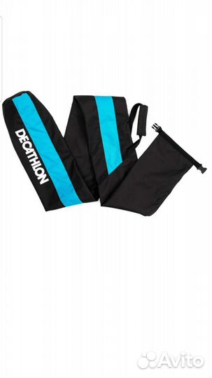 Чехол для беговых лыж черно-голубой Inovik