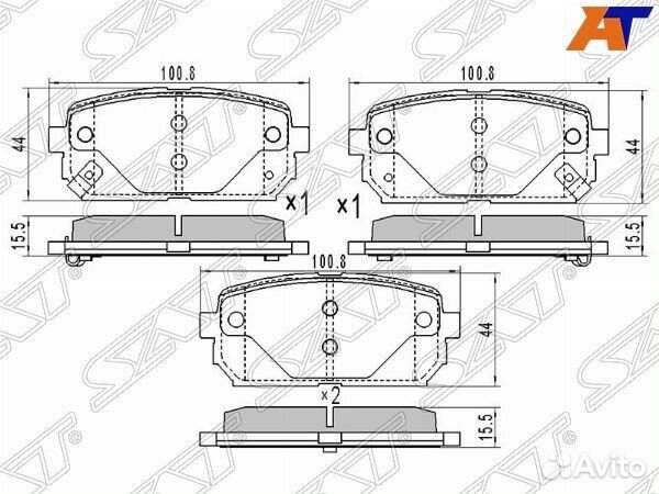 Колодки тормозные зад KIA carens 02- ST-58302-1