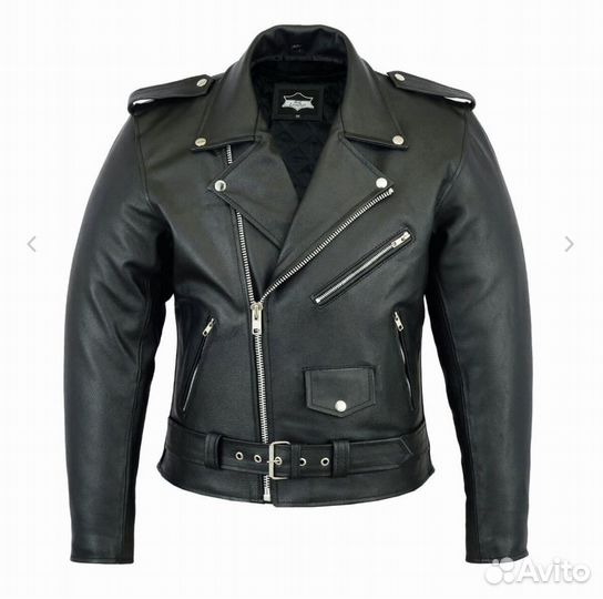 Мотокуртка кожаная мужская