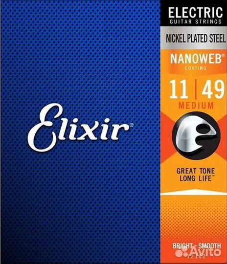 Струны Elixir 12102 NanoWeb Medium 11-49