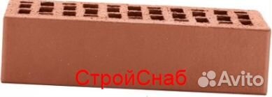 Кирпич лср 1 нф Тёмно-красный гладкий