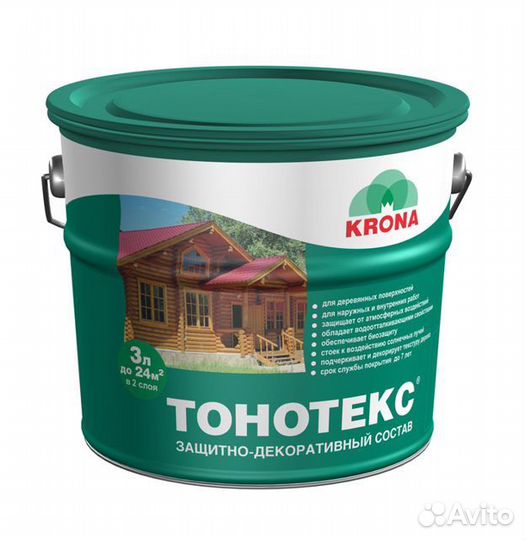 Пропитка для дерева тонотекс калужница 3л