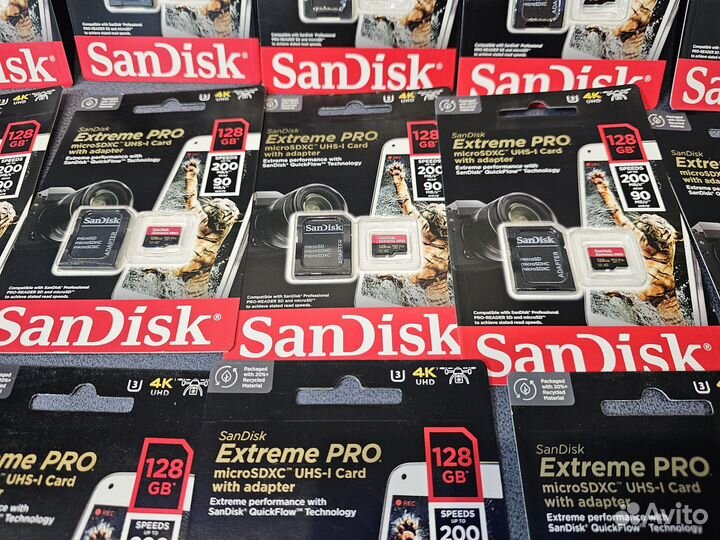 Карта памяти Microsd SanDisk Extreme pro 128 гб