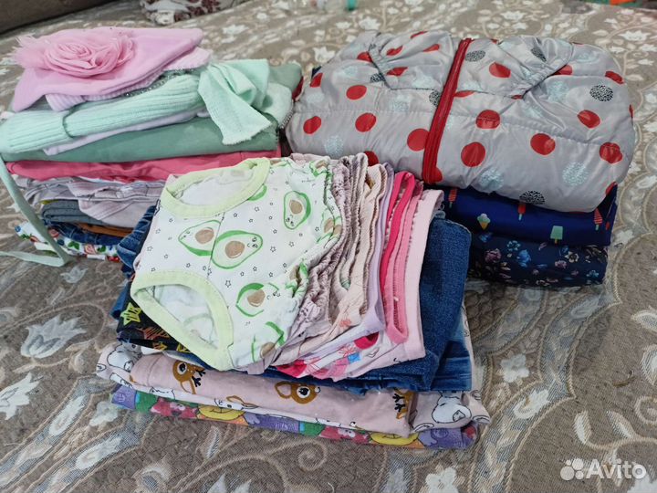 Пакет вещей для девочки 80-86-92