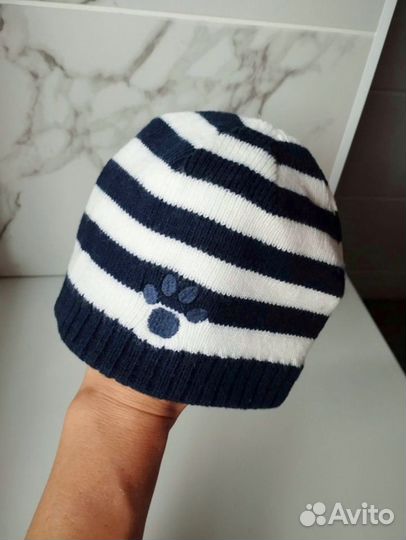 Осенняя шапка на флисе 46 см