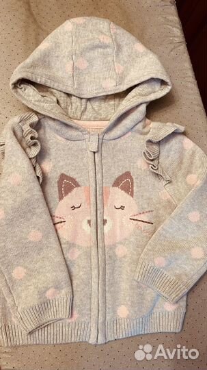 Тёплая кофта для девочки и штаны 12 – 18 месяцев
