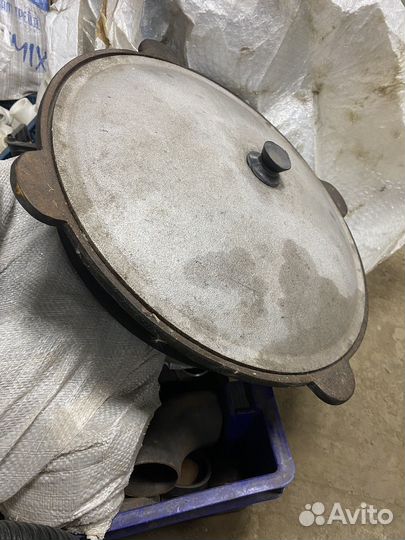 Казан чугунный с печкой бу